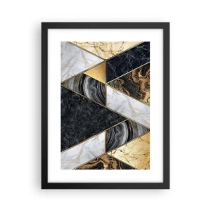 Poster în ramă neagră - Piatră cu piatră - 30x40 cm