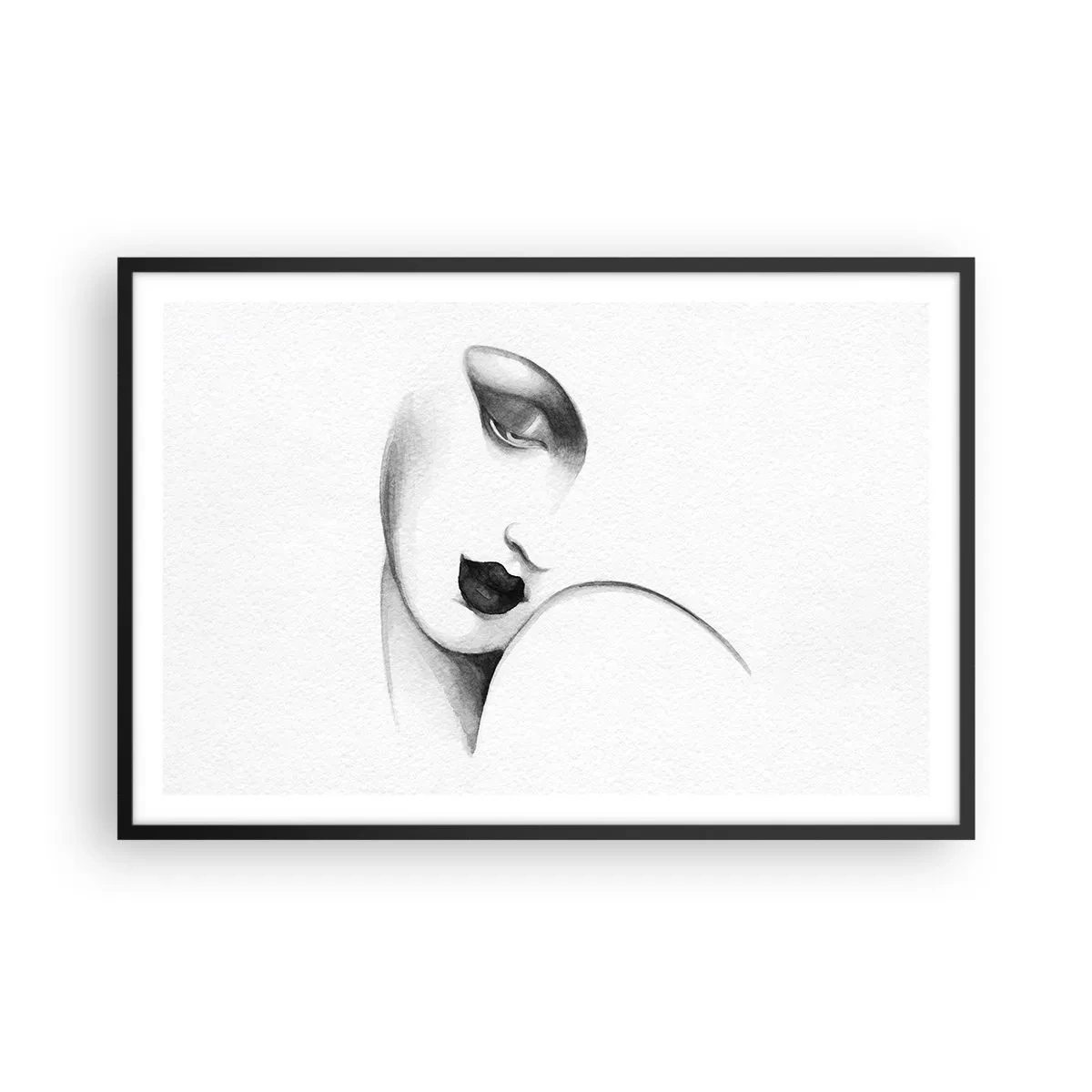 Poster în ramă neagră - În stilul Lempickei - 91x61 cm