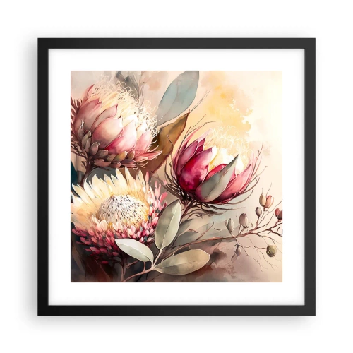 Poster în ramă neagră - Profil și en face - 40x40 cm