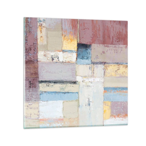 Tablou pe sticlă - Liniștea geometriei - 50x50 cm
