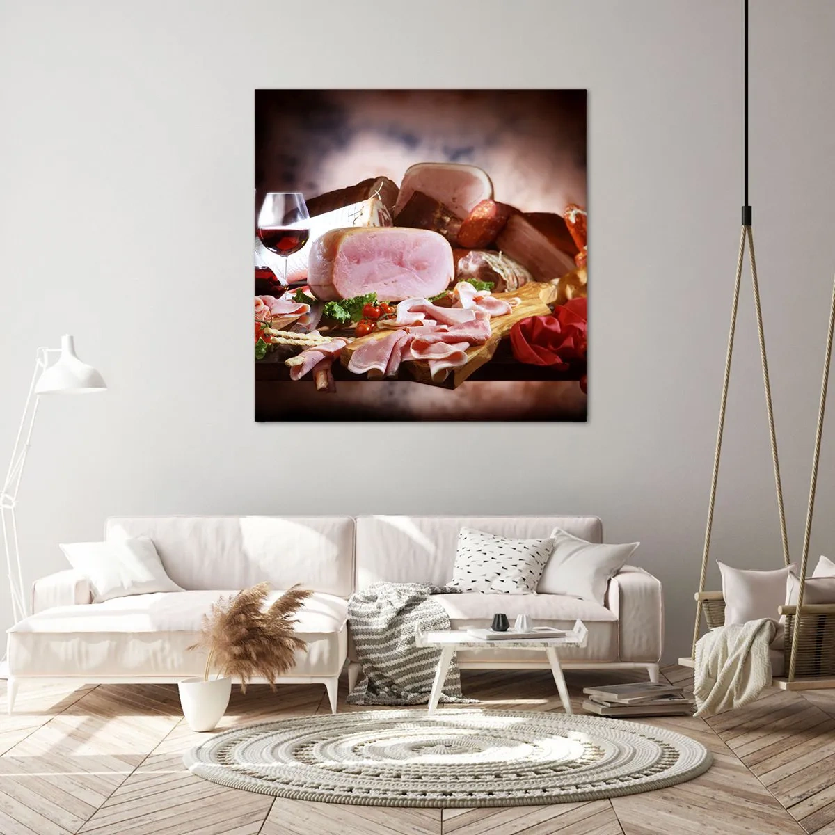 Tablou pe pânză - Un vis culinar cu o carafă - 40x40 cm