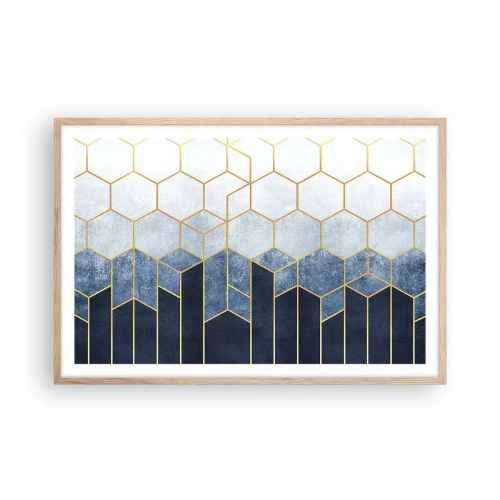 Poster în ramă de stejar deschis - Compoziție în ritm sincopat - 91x61 cm