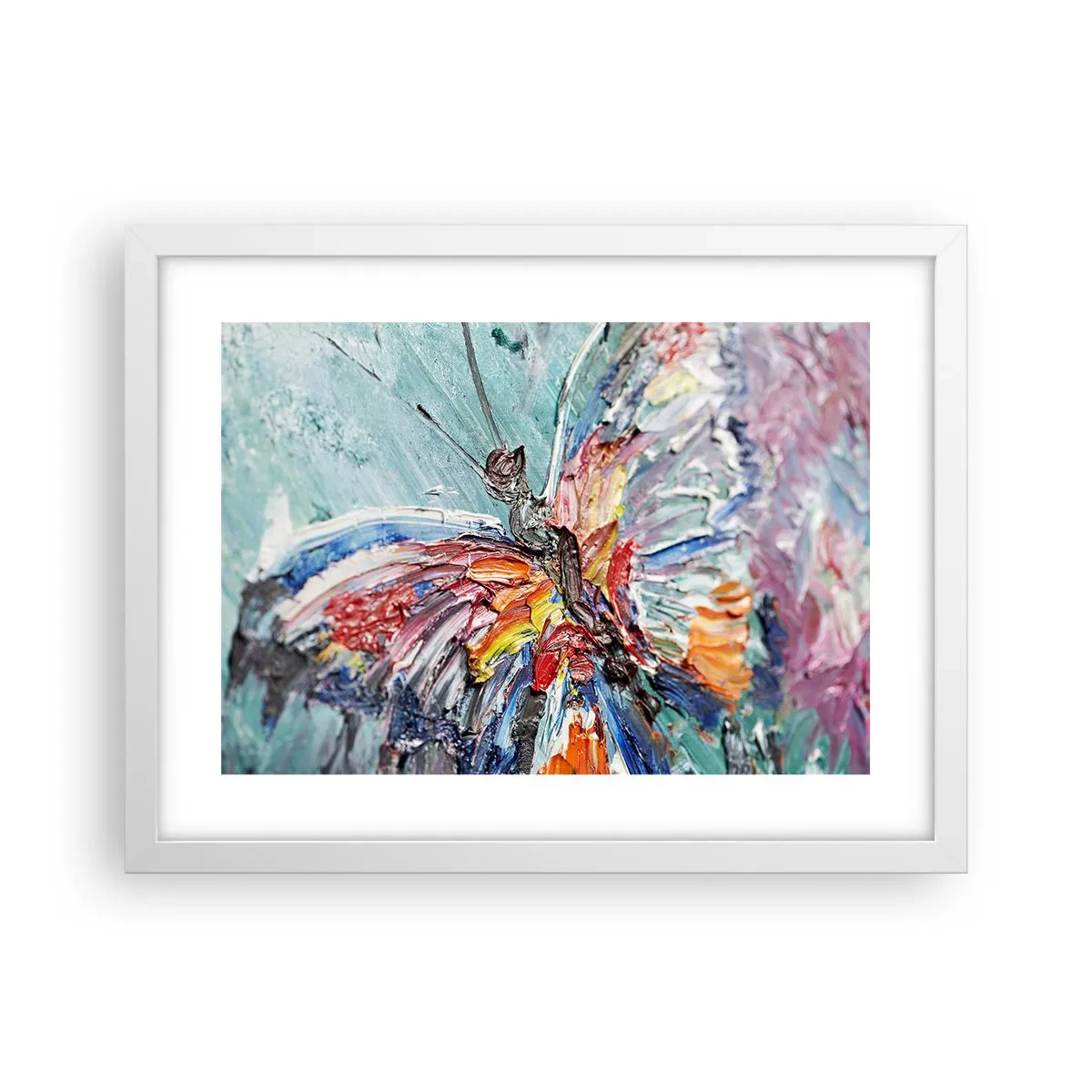 Poster în ramă albă - Pictat de natura - 40x30 cm