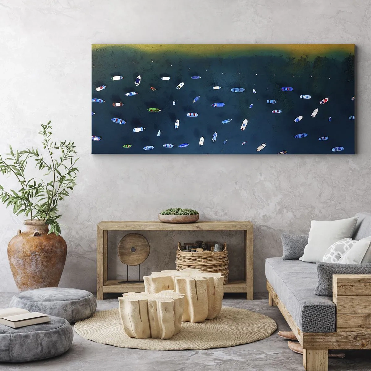 Tablou pe pânză - Joc de vacanță - 90x30 cm