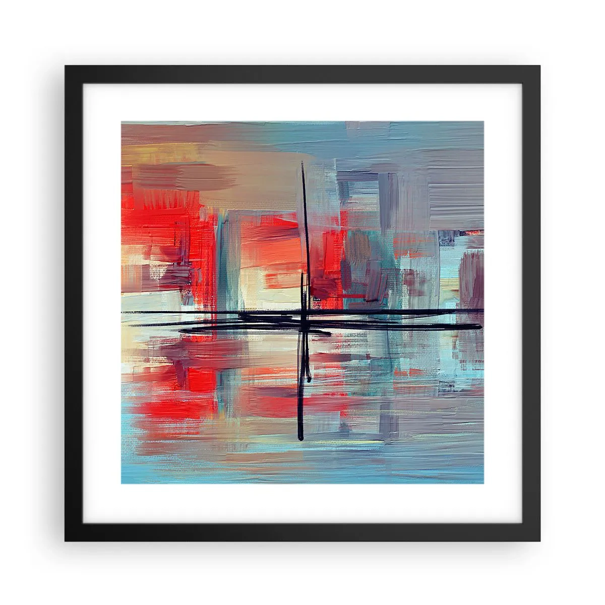 Poster în ramă neagră - Peisaj dintr-o dimensiune necunoscută - 40x40 cm