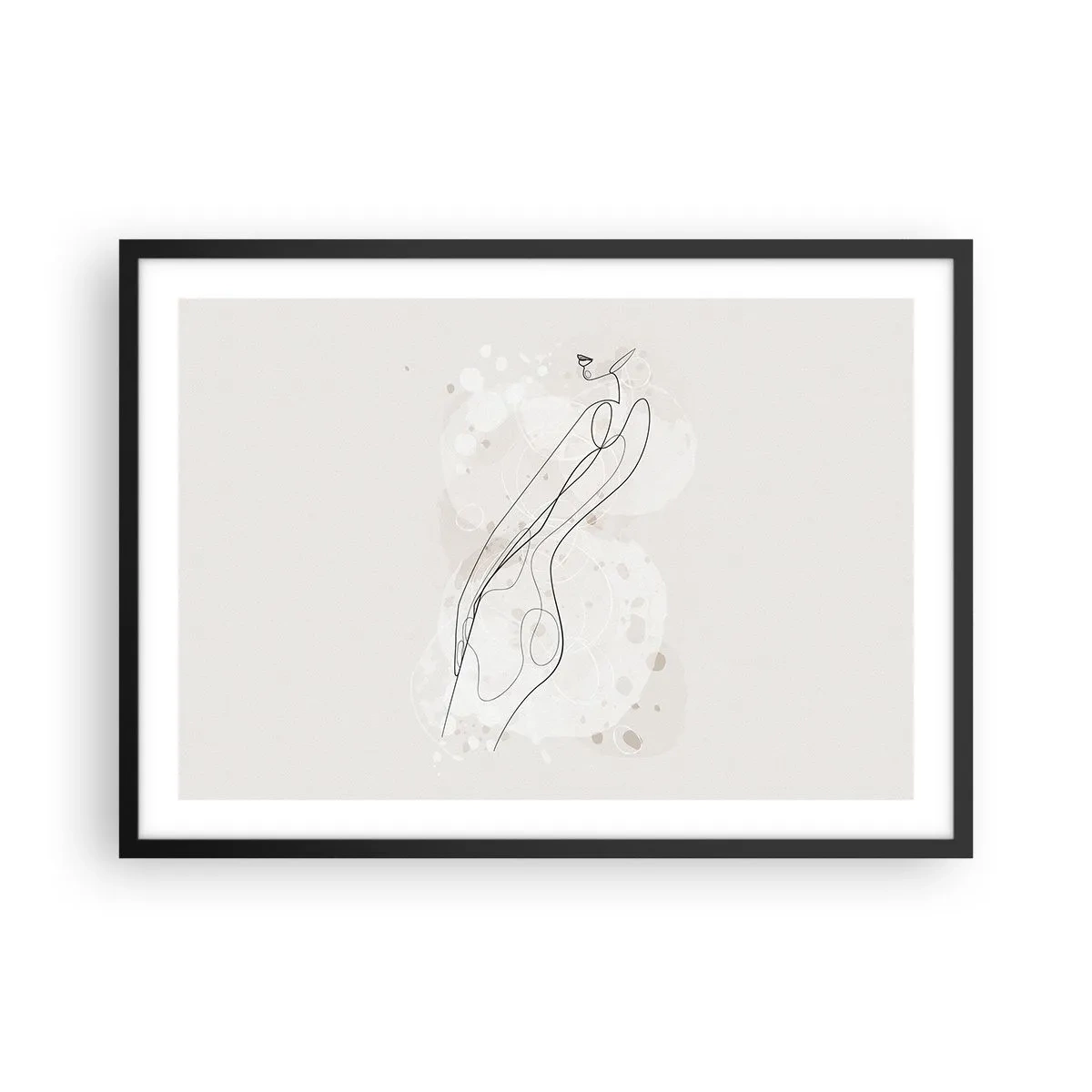 Poster în ramă neagră - Să rătăcești cu privirea - 70x50 cm