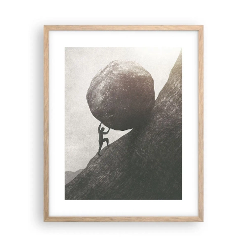 Poster în ramă de stejar deschis - Cred, în ciuda așteptărilor - 40x50 cm