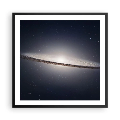 Poster în ramă neagră - Cu mult timp în urmă, într-o galaxie foarte, foarte îndepărtată... - 60x60 cm