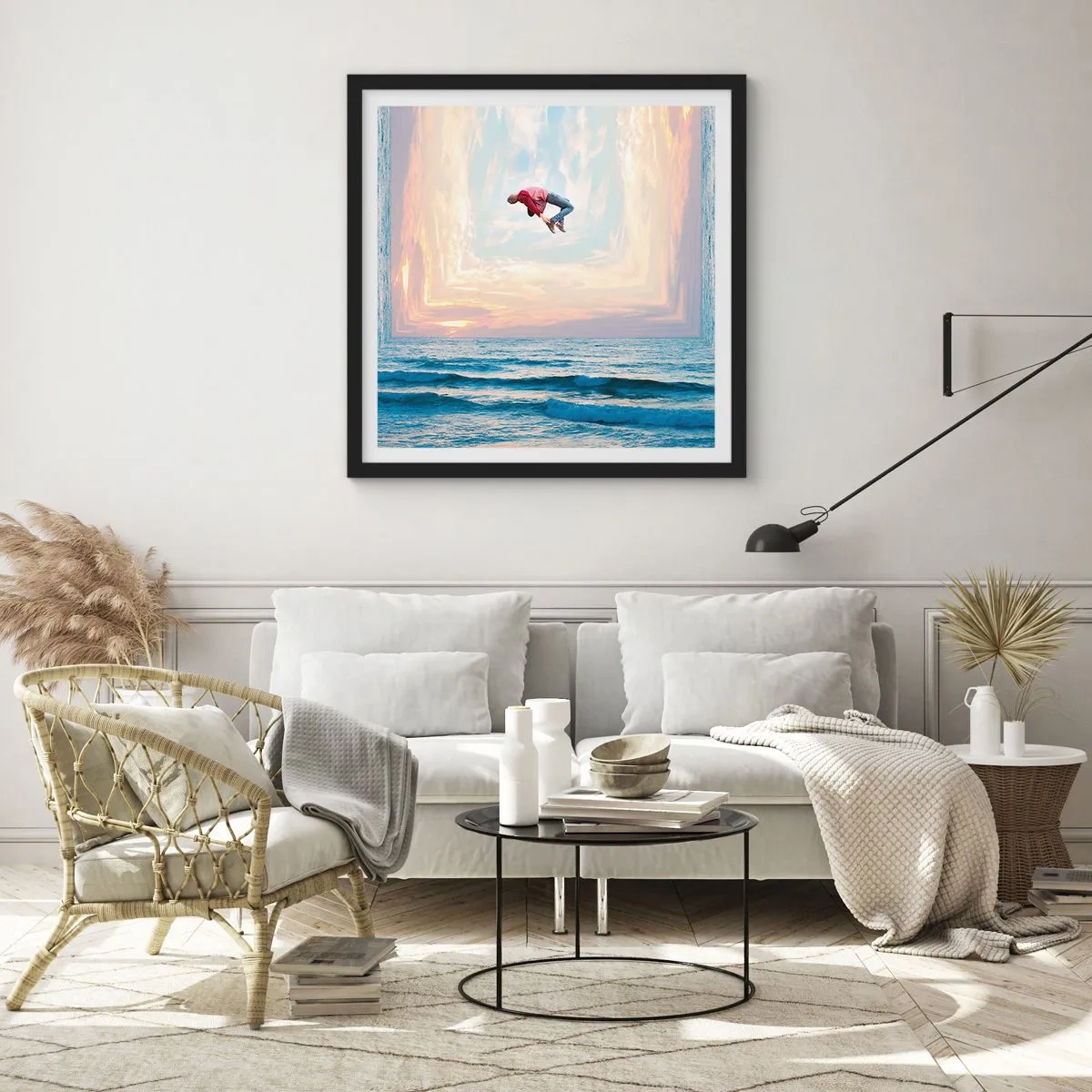 Poster în ramă neagră - Spre o altă dimensiune - 60x60 cm