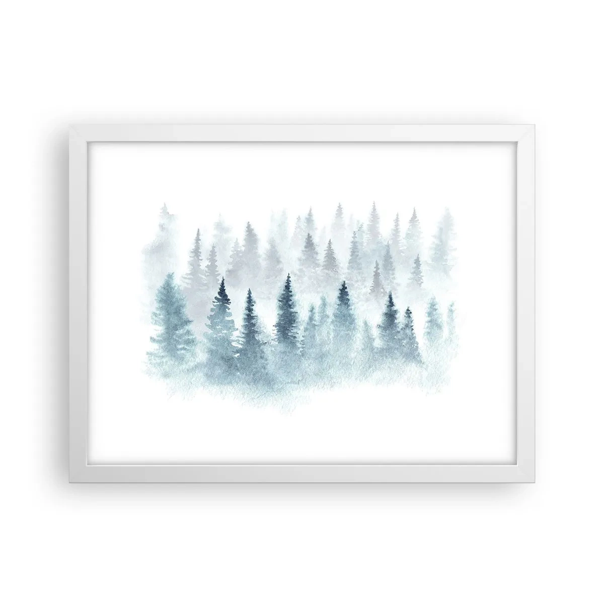 Poster în ramă albă - Înfășurate în ceață - 40x30 cm