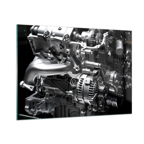 Tablou pe sticlă - De oțel, frumos, puternic - 100x70 cm