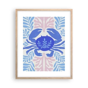 Poster în ramă de stejar deschis - Ca o floare de mare - 40x50 cm