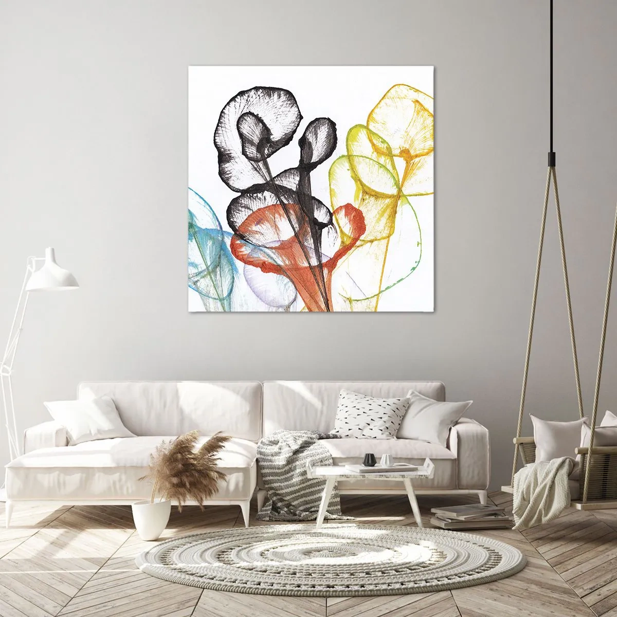 Tablou pe pânză - Flori cu suflete - 50x50 cm