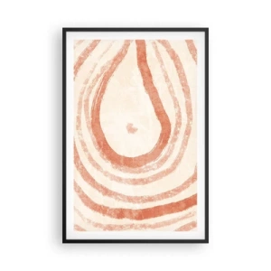 Poster în ramă neagră - Cercuri de corali - compoziție - 61x91 cm