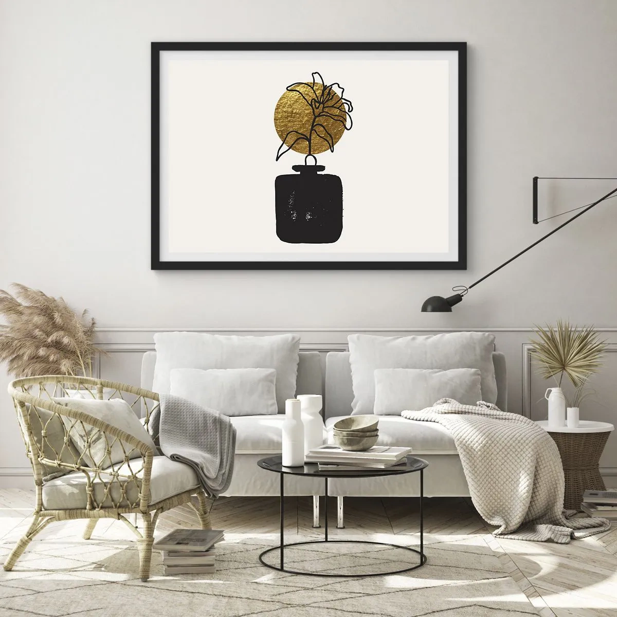 Poster în ramă neagră - Cât cântărește aurul? - 100x70 cm