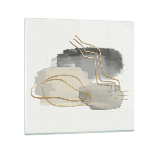 Tablou pe sticlă - Persistență și mișcare - 70x70 cm