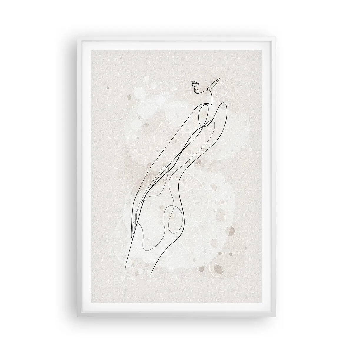 Poster în ramă albă - Să rătăcești cu privirea - 70x100 cm