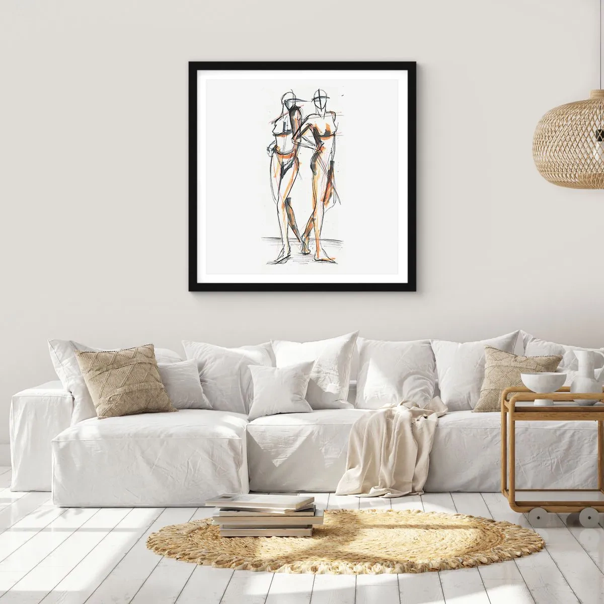 Poster în ramă neagră - Un studiu de farmec - 60x60 cm