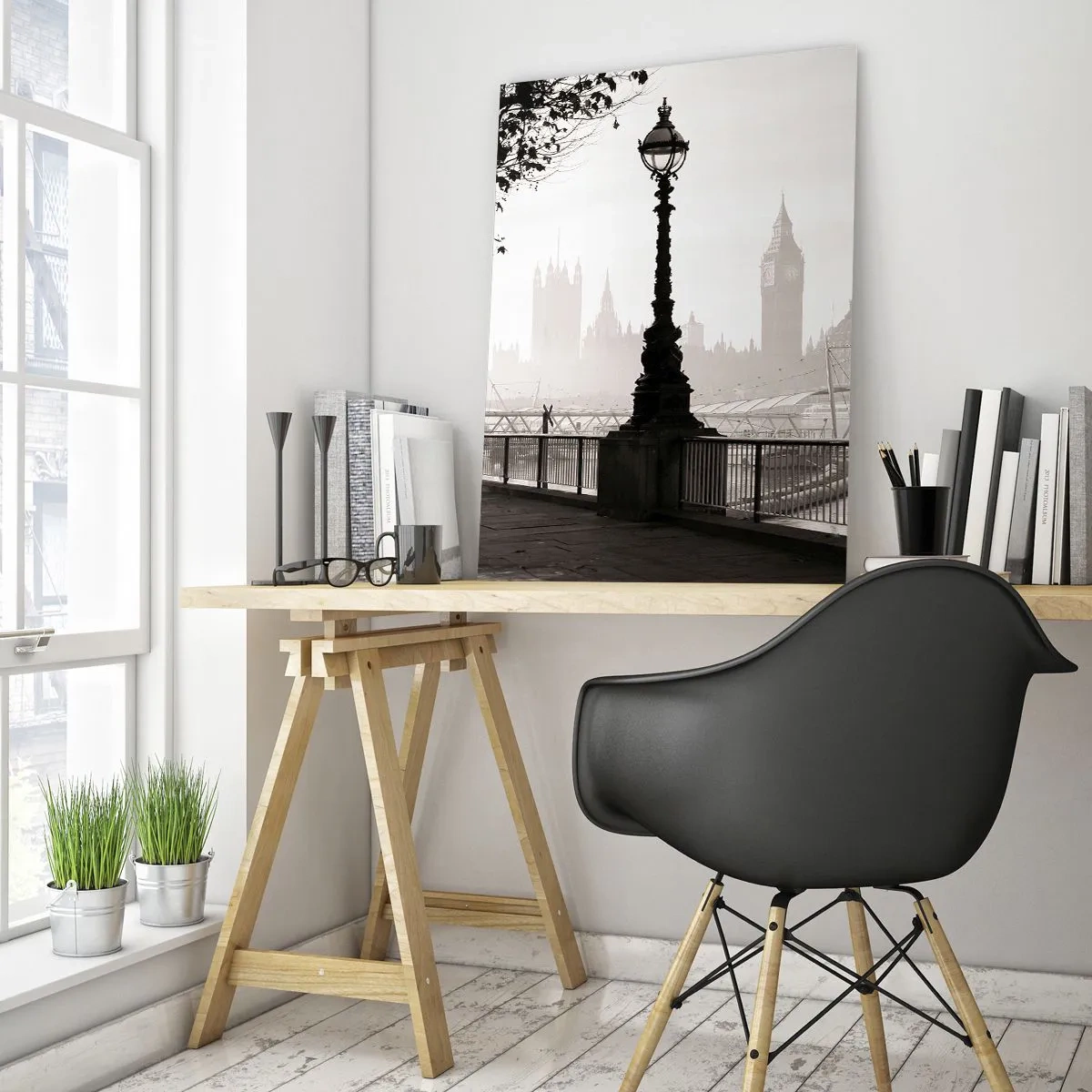 Tablou pe sticlă - Londra de dimineața - 50x70 cm