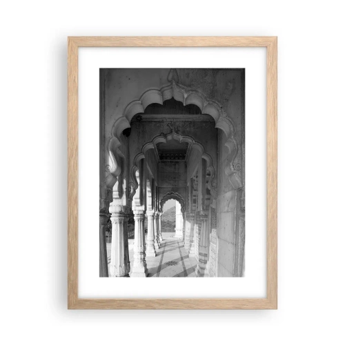 Poster în ramă de stejar deschis - Aici se întâmplă poveștile orientale - 30x40 cm