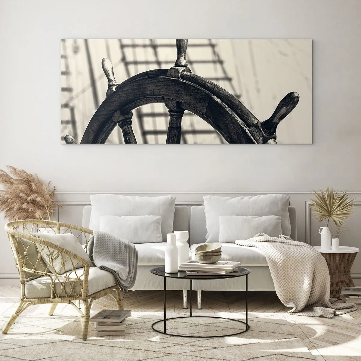 Tablou pe sticlă - Povești despre mare - 90x30 cm