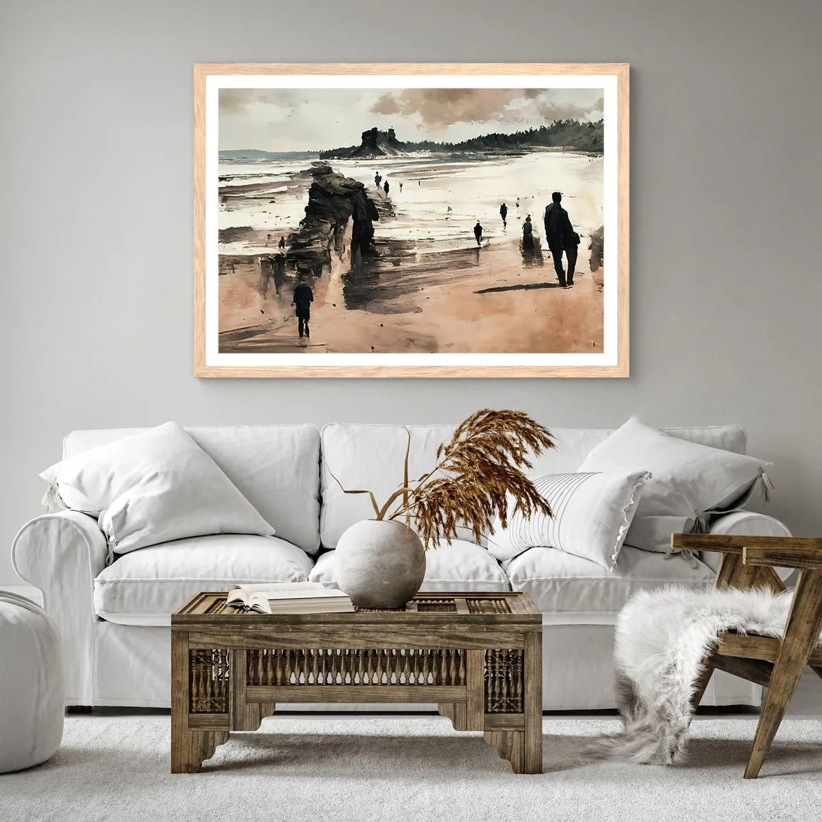 Poster în ramă de stejar deschis - Reamintiți - 40x30 cm