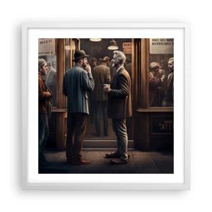 Poster în ramă albă - Cel mai bun moment al zilei - 50x50 cm