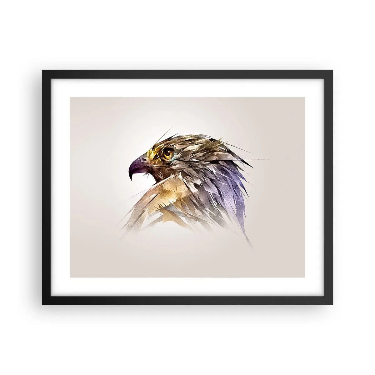 Poster în ramă neagră - Portretul unui războinic - 50x40 cm