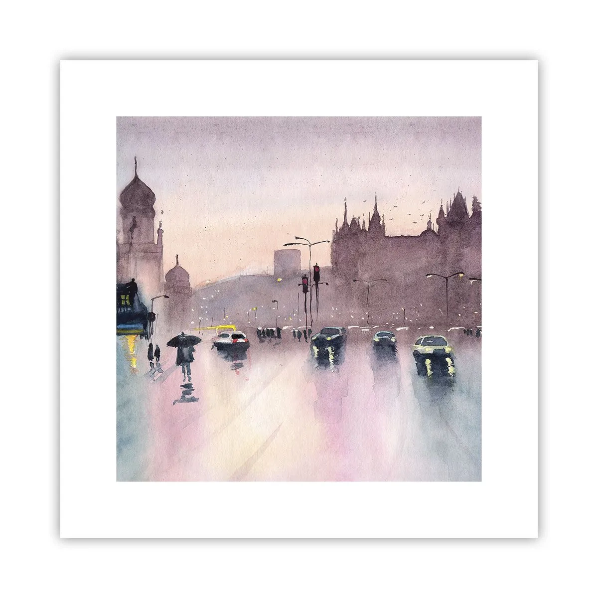 Poster - Într-o ceață ploioasă - 30x30 cm