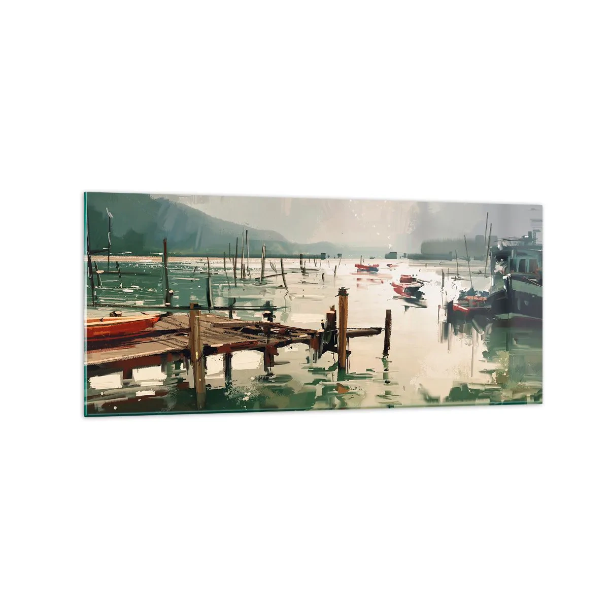 Tablou pe sticlă - Scufundat în luna topită - 120x50 cm