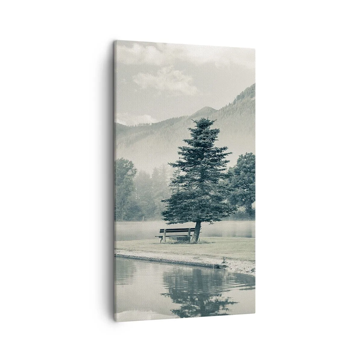 Tablou pe pânză - Lacul încă doarme - 45x80 cm