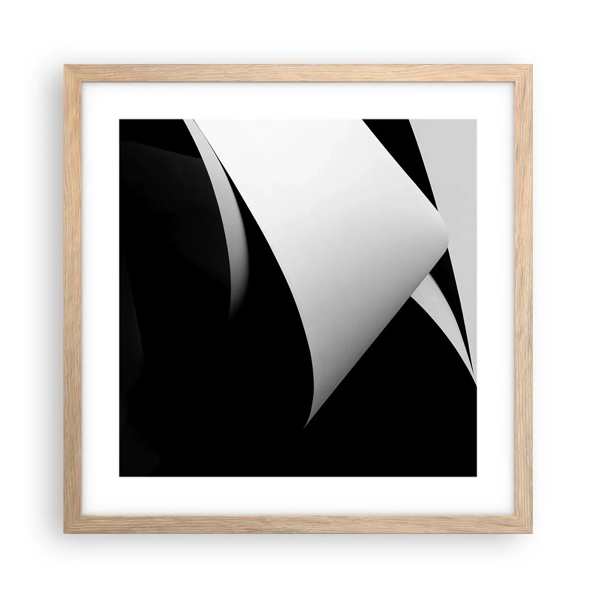 Poster în ramă de stejar deschis - Planuri de lumină din adâncurile umbrelor - 40x40 cm