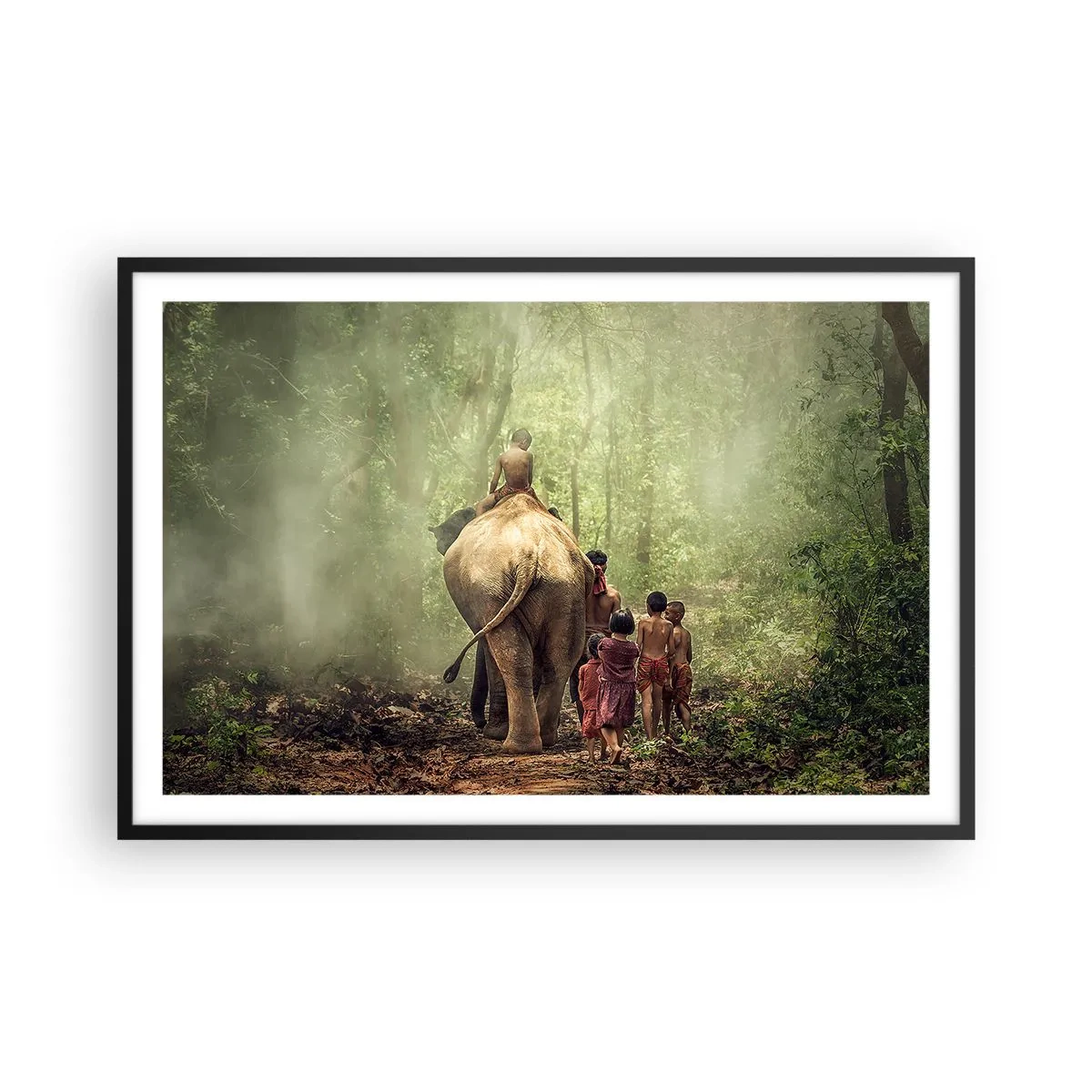 Poster în ramă neagră - Noua Carte a Junglei - 91x61 cm
