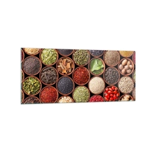 Tablou pe sticlă - Toate gusturile lumii - 120x50 cm