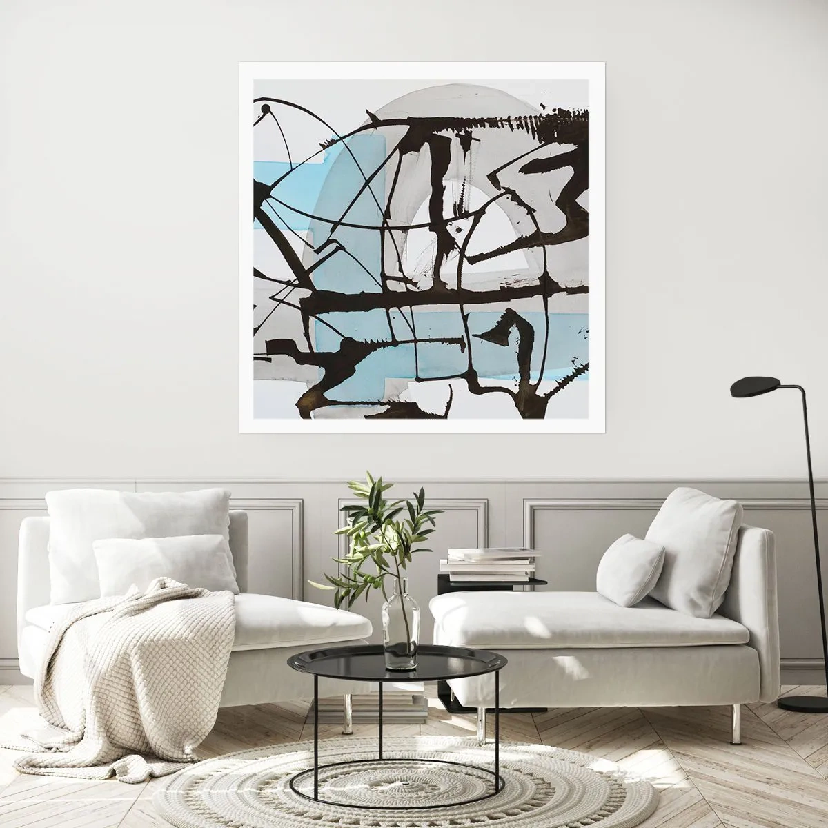 Poster - Cu toate acestea, albastru - 40x40 cm