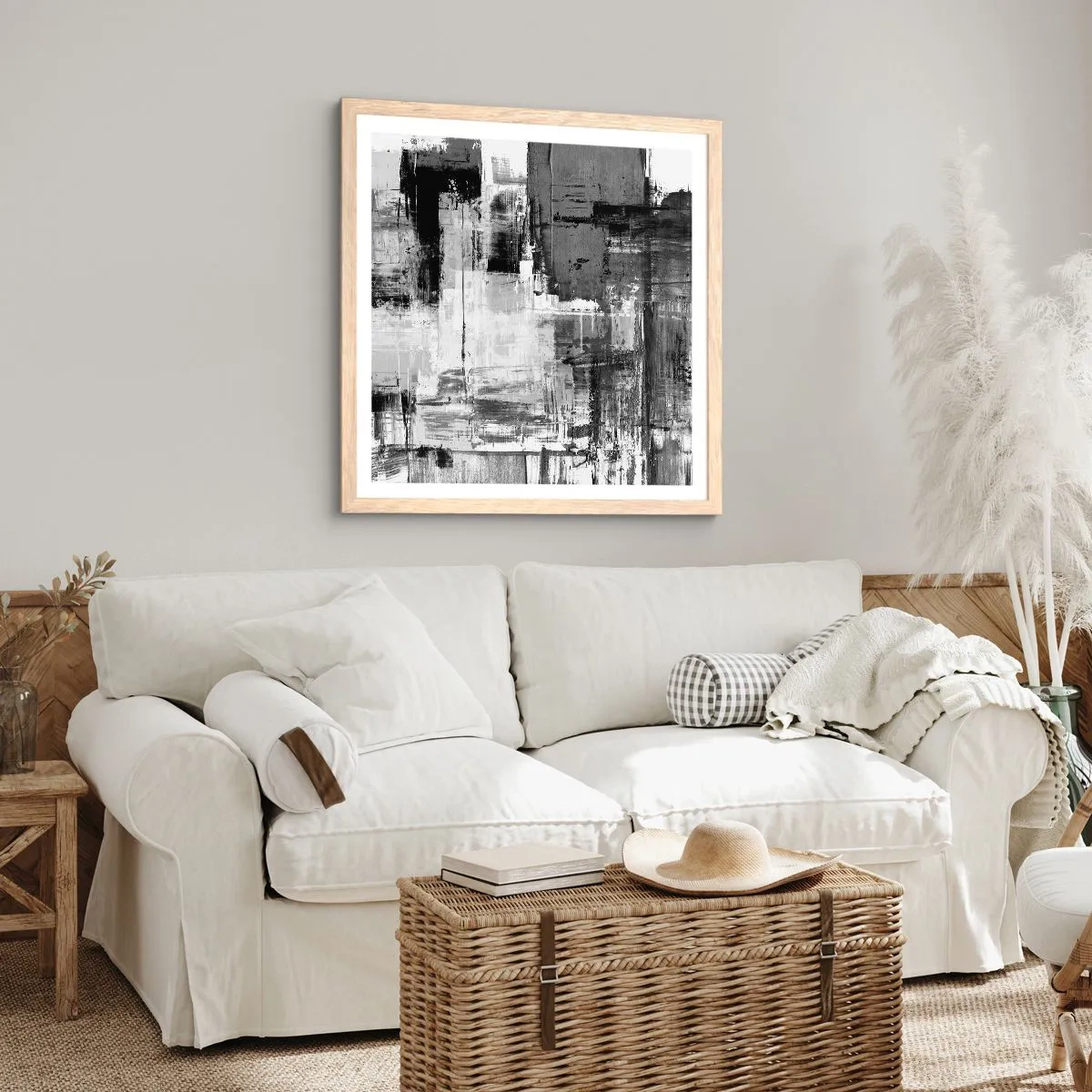 Poster în ramă de stejar deschis - Griul este frumos - 40x40 cm