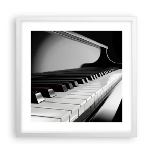 Poster în ramă albă - Armonia formelor și a culorilor - 40x40 cm