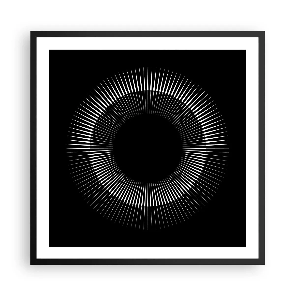 Poster în ramă neagră - Soarele Negru - 60x60 cm