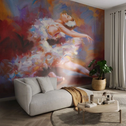 Tapet Premium Sand - Harul lebedei - Balet, Balerină, Dansator - 500x350 cm