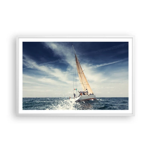 Poster în ramă albă - Nu ne vor prinde din urmă! - 91x61 cm