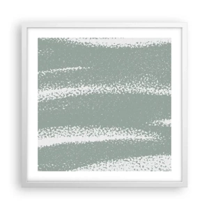 Poster în ramă albă - Abstracție în stil de iarnă - 50x50 cm