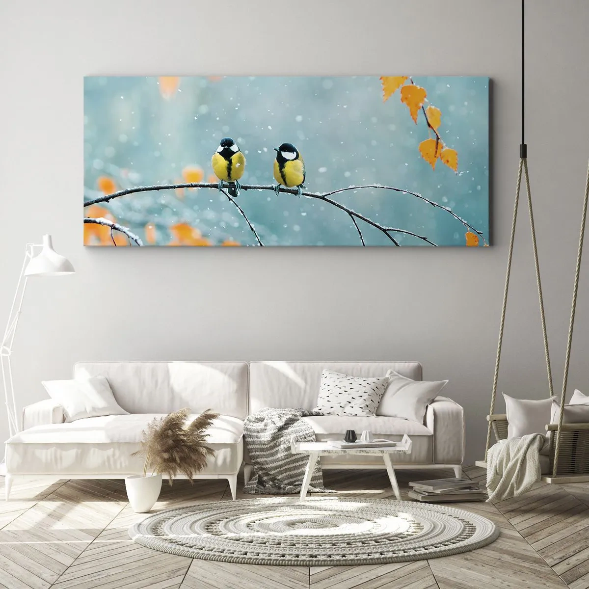 Tablou pe pânză - Bârfele păsărilor - 140x50 cm