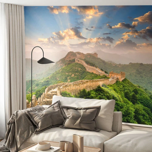 Tapet Premium Canvas - Măreția netrecătoare - Peisaj, Marele Zid Chinezesc, Asia - 400x280 cm