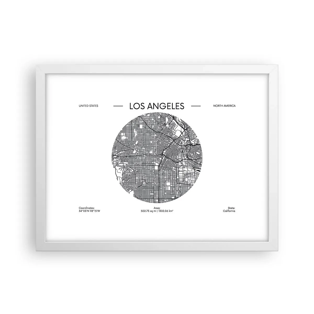 Poster în ramă albă - Anatomia Los Angeles - 40x30 cm