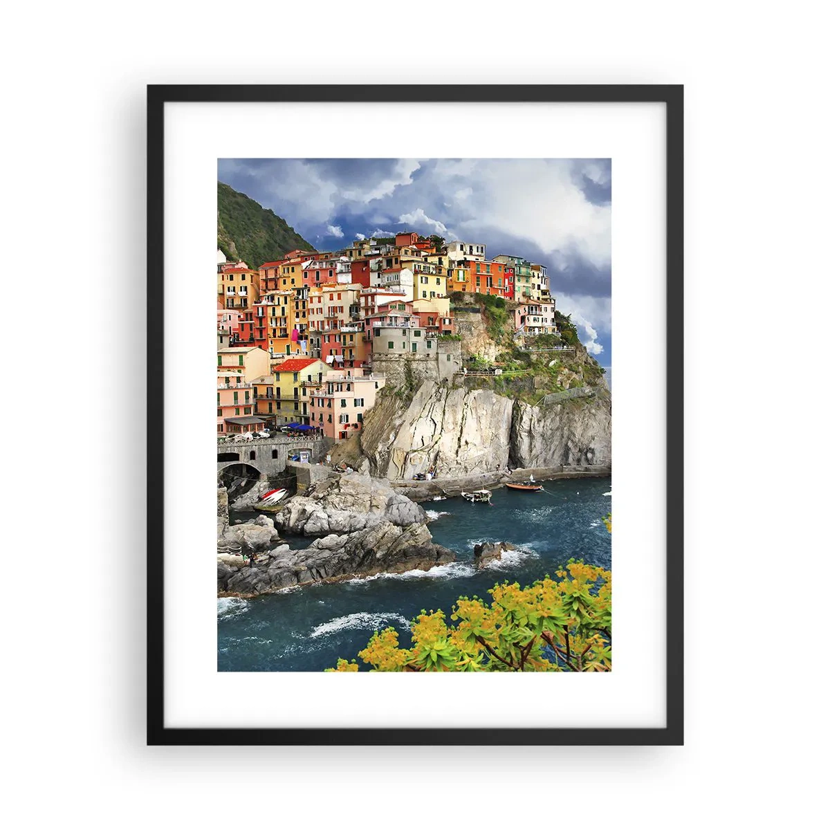 Poster în ramă neagră - Îmbrățișați de stânci - 40x50 cm