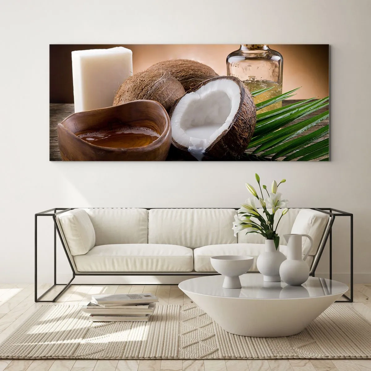Tablou pe sticlă - Sănătate din insulele tropicale - 90x30 cm
