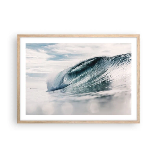 Poster în ramă de stejar deschis - Summitul apei - 70x50 cm