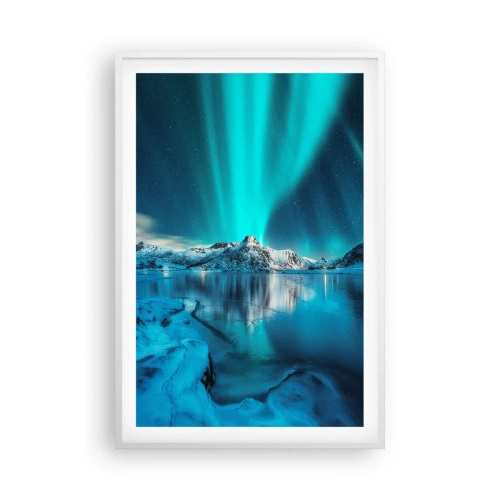 Poster în ramă albă - Noaptea de lumină - 61x91 cm