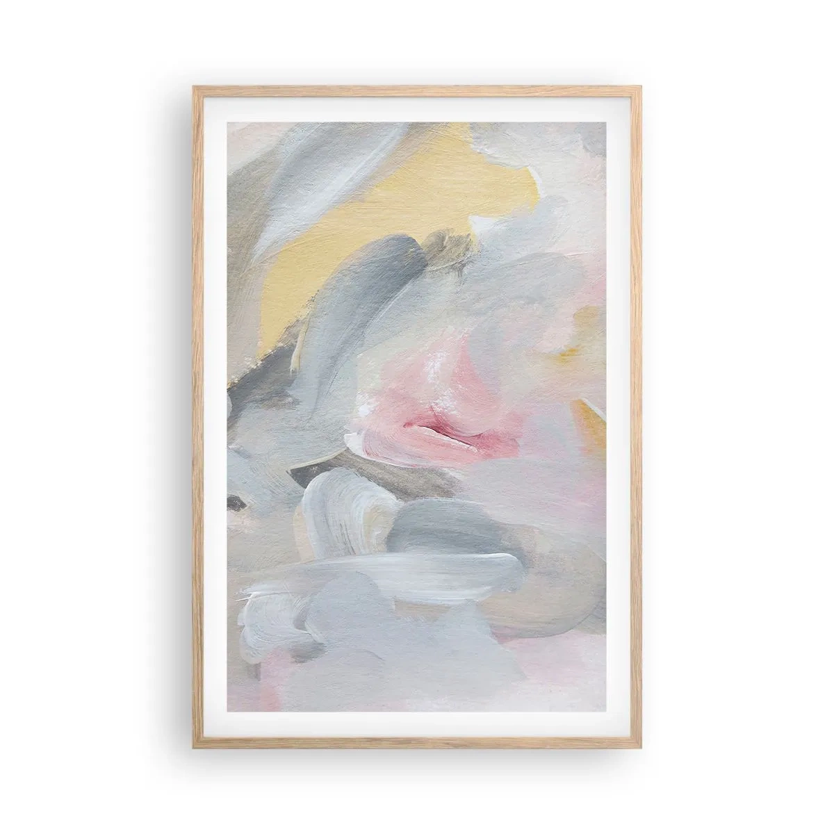 Poster în ramă de stejar deschis - Într-o lume de pastel - 61x91 cm