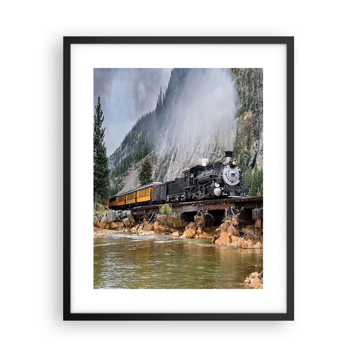 Poster în ramă neagră - Și încotro? Unde? - 40x50 cm